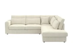 Grand Canapé D'angle Droit En Velours Côtelé Gris MONDOVI -Accueil-Canapé canape 10686081 3