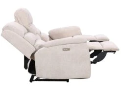 Canapé 2 Places Relax électrique En Tissu Beige Avec Tablette NEVERS -Accueil-Canapé canape 10723861