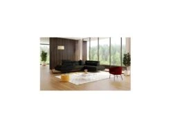 Canapé D'angle XL En Tissu ROMAIN - Noir Angle Droit -Accueil-Canapé canape 10878443 1