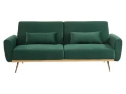 Ensemble Canapé 3 Places Convertible Clic-clac Vert Sapin LAUNEI Et Tapis Taupe DOLCE 15 Ensemble Canapé 3 Places Convertible Clic-clac Vert Sapin LAUNEI Et Tapis Taupe DOLCE -Accueil-Canapé canape 10887643