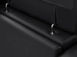 Canapé 2 Places En Cuir De Vachette Noir BREYT II -Accueil-Canapé canape 10904797