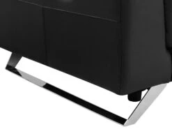 Canapé 2 Places En Cuir De Vachette Noir BREYT II -Accueil-Canapé canape 10904805