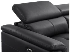 Canapé 3 Places Relax électrique En Cuir De Vachette Noir BREYT II -Accueil-Canapé canape 10905291