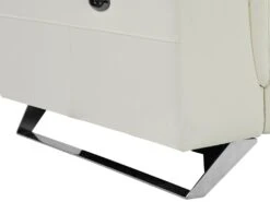 Canapé 2 Places En Cuir De Vachette Blanc BREYT II -Accueil-Canapé canape 10905847