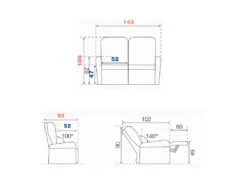 Canapé 2 Places Tissu Gris - AUSTRALIO -Accueil-Canapé canape 11121795