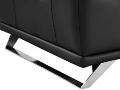 Canapé 2 Places En Cuir De Vachette Noir AZIDEE II -Accueil-Canapé canape 11161191