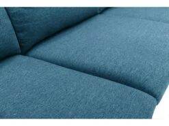 Canapé D'angle Réversible En Tissu MAKAO - Bleu Canard -Accueil-Canapé canape 1141755