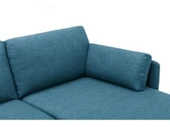 Canapé D'angle Réversible En Tissu MAKAO - Bleu Canard -Accueil-Canapé canape 1141765