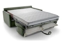 Canapé Convertible 3 Places En Velours Fines Côtes Vert - Ouverture Express - Couchage Quotidien - Matelas HD 140 X 190 - Sienne -Accueil-Canapé canape 11454745