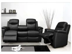 Canapé 3 Places Relax EVASION En Cuir - Gris -Accueil-Canapé canape 11476 4