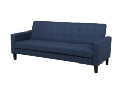 Canapé Convertible 3 Places En Tissu Bleu Foncé VEHKOO -Accueil-Canapé canape 11655337