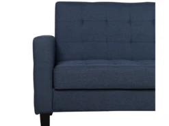 Canapé Convertible 3 Places En Tissu Bleu Foncé VEHKOO -Accueil-Canapé canape 11655345