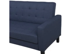 Canapé Convertible 3 Places En Tissu Bleu Foncé VEHKOO -Accueil-Canapé canape 11655347