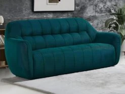 Canapé 3 Places En Tissu 3D Noir ARIANO -Accueil-Canapé canape 1176757