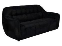 Canapé 3 Places En Tissu 3D Noir ARIANO -Accueil-Canapé canape 1176777