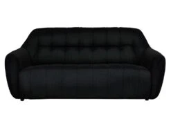 Canapé 3 Places En Tissu 3D Noir ARIANO -Accueil-Canapé canape 1176779