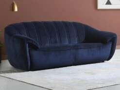 Canapé 3 Places En Velours Vert Olive MALVITO -Accueil-Canapé canape 1176783