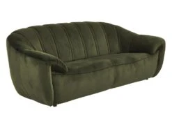 Canapé 3 Places En Velours Vert Olive MALVITO -Accueil-Canapé canape 1176799