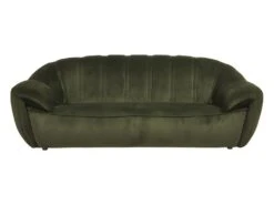 Canapé 3 Places En Velours Vert Olive MALVITO -Accueil-Canapé canape 1176803