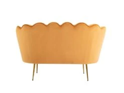 Canapé 2 Places Coquillage En Velours Jaune Moutarde DANDELION De Pascal Morabito -Accueil-Canapé canape 1177615