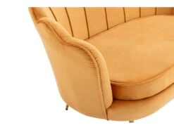 Canapé 2 Places Coquillage En Velours Jaune Moutarde DANDELION De Pascal Morabito -Accueil-Canapé canape 1177621