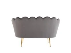 Canapé 2 Places Coquillage En Velours Anthracite DANDELION De Pascal Morabito -Accueil-Canapé canape 1177627