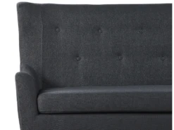 Canapé Banquette 2 Places En Tissu Noir SKIBBY 18 Canapé Banquette 2 Places En Tissu Noir SKIBBY -Accueil-Canapé canape 11776993