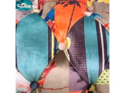 Canapé 3 Places Patchwork En Tissu Jaune CHESTERFIELD -Accueil-Canapé canape 11780923