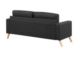 Canapé 2 Places En Tissu Noir KALMAR -Accueil-Canapé canape 11781587