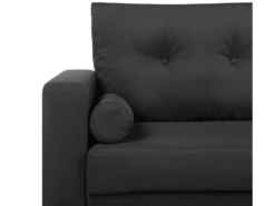 Canapé 2 Places En Tissu Noir KALMAR -Accueil-Canapé canape 11781589