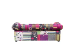 Canapé 3 Places Patchwork Bordeaux Violet CHESTERFIELD 16 Canapé 3 Places Patchwork Bordeaux Violet CHESTERFIELD -Accueil-Canapé canape 11782115