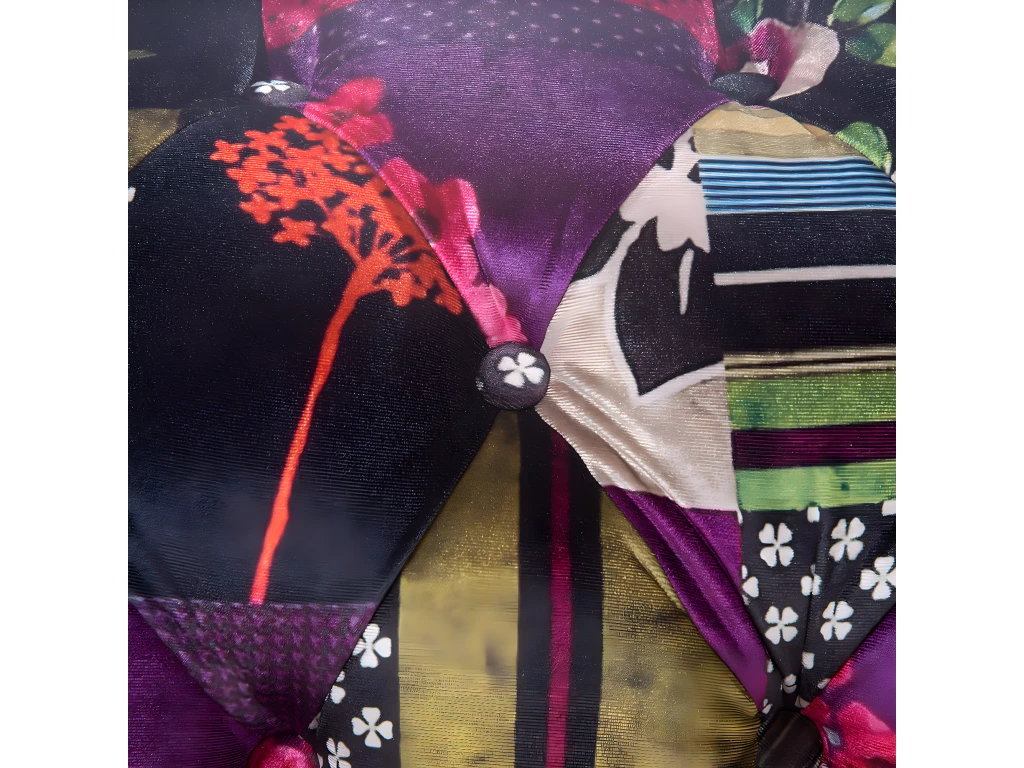 Canapé 3 Places Patchwork Bordeaux Violet CHESTERFIELD 8 Canapé 3 Places Patchwork Bordeaux Violet CHESTERFIELD – Image 6