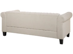 Canapé 3 Places En Tissu Beige Avec Pieds Droits CHESTERFIELD -Accueil-Canapé canape 11783425