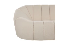 Canapé 3 Places En Tissus Blanc LOMMA -Accueil-Canapé canape 11784997