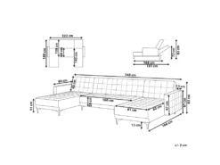 Canapé Panoramique Convertible En Tissu Marron Foncé 5 Places ABERDEEN -Accueil-Canapé canape 11919509