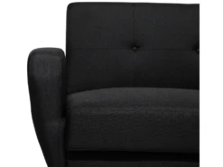 Canapé Convertible 3 Places En Tissu Noir FLORLI -Accueil-Canapé canape 11941365
