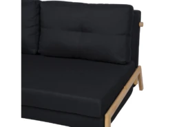 Canapé Convertible 2 Places En Tissu Noir EDLAND -Accueil-Canapé canape 11941723