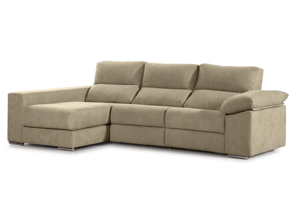 Canapé D'angle Gauche Relax électrique Avec Têtières En Tissu Beige DIDIUS 4 Canapé D'angle Gauche Relax électrique Avec Têtières En Tissu Beige DIDIUS – Image 2