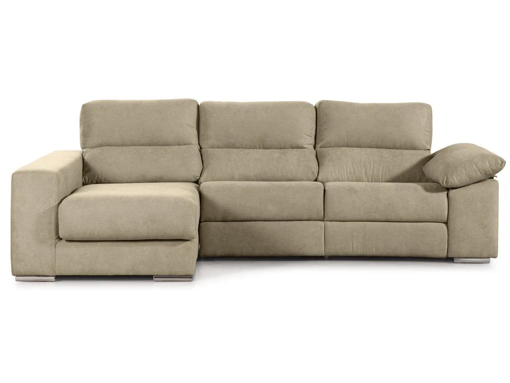 Canapé D'angle Gauche Relax électrique Avec Têtières En Tissu Beige DIDIUS 5 Canapé D'angle Gauche Relax électrique Avec Têtières En Tissu Beige DIDIUS – Image 3