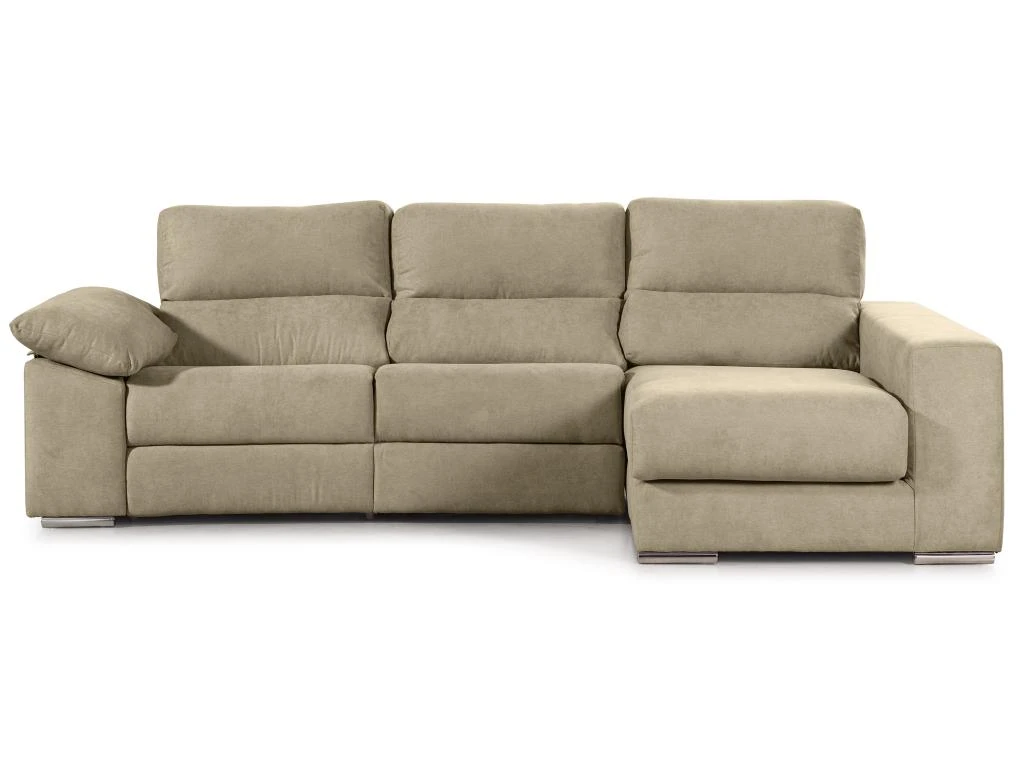 Canapé D'angle Droit Relax électrique Avec Têtières En Tissu Beige DIDIUS 5 Canapé D'angle Droit Relax électrique Avec Têtières En Tissu Beige DIDIUS – Image 3