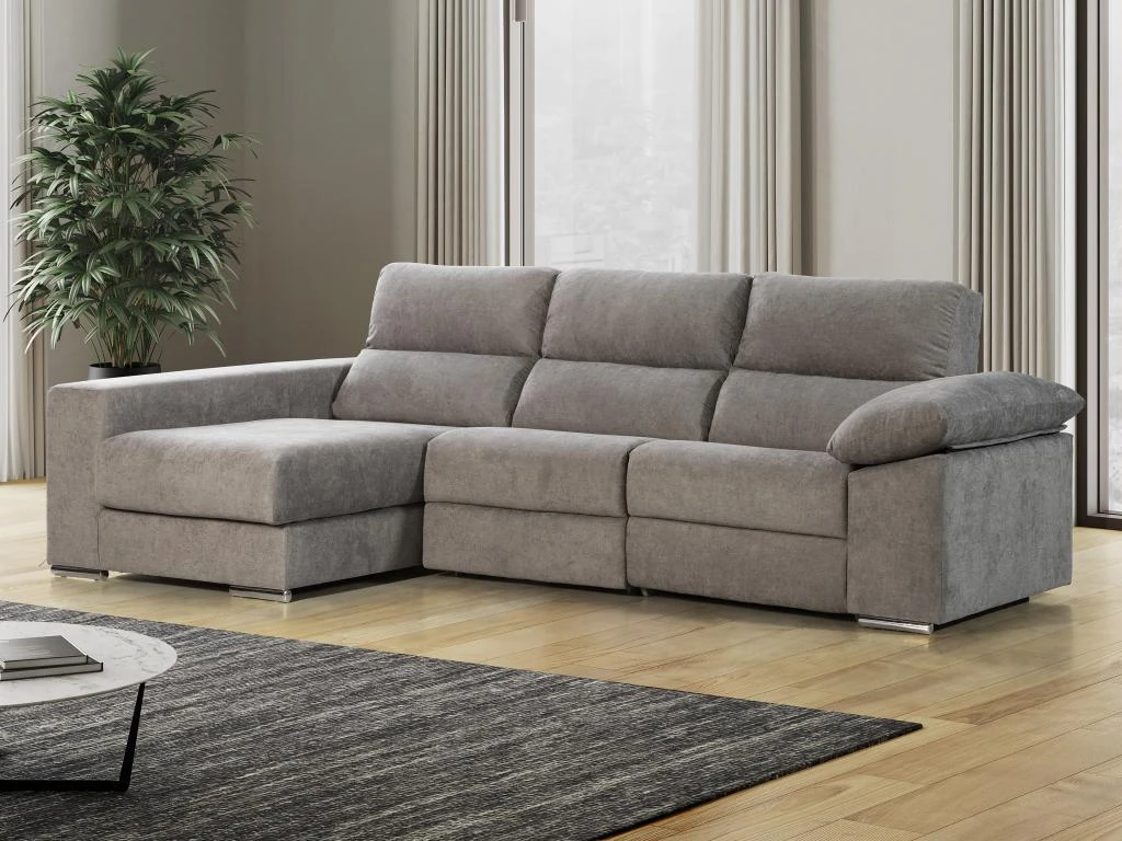 Canapé D'angle Gauche Relax électrique Avec Têtières En Tissu Gris DIDIUS 7 Canapé D'angle Gauche Relax électrique Avec Têtières En Tissu Gris DIDIUS – Image 5