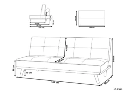 Canapé Convertible 3 Places En Tissu Gris Clair FROYA -Accueil-Canapé canape 11943291