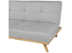 Canapé Convertible 3 Places En Tissu Gris Clair FROYA -Accueil-Canapé canape 11943301