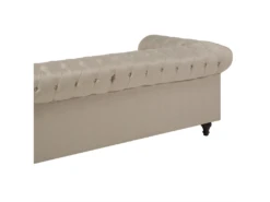 Canapé 3 Places En Tissu Beige CHESTERFIELD BIG -Accueil-Canapé canape 12012183