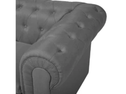 Canapé 3 Places En Tissu Gris Clair CHESTERFIELD BIG 19 Canapé 3 Places En Tissu Gris Clair CHESTERFIELD BIG -Accueil-Canapé canape 12012497