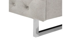 Canapé Chesterfield 2 Places En Tissu Beige VISSLAND -Accueil-Canapé canape 12012691