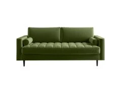 Canapé Droit MAEL Cacharel En Velours Kaki Fixe