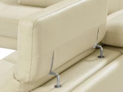 Canapé D'angle Gauche Relax électrique En Cuir De Vachette Beige PUNO II -Accueil-Canapé canape 12292063