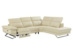 Canapé D'angle Droit Relax électrique En Cuir De Vachette Beige PUNO II 21 Canapé D'angle Droit Relax électrique En Cuir De Vachette Beige PUNO II -Accueil-Canapé canape 12292643