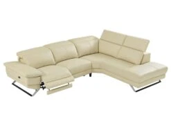 Canapé D'angle Droit Relax électrique En Cuir De Vachette Beige PUNO II 19 Canapé D'angle Droit Relax électrique En Cuir De Vachette Beige PUNO II -Accueil-Canapé canape 12292645